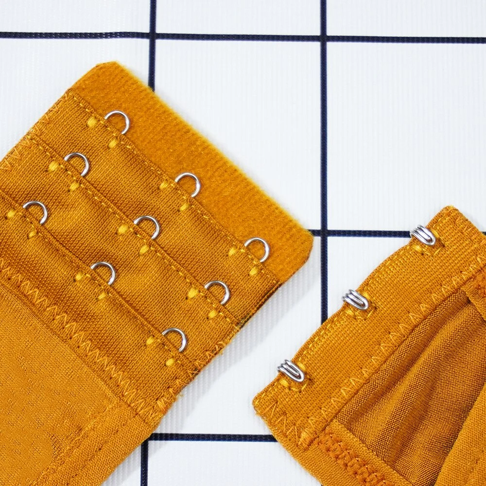 Billionm Women Wire Free Bra Back Closure Half Cup Padded Push Up Underwear Letter Straps Seamless Three Hook-and-eye Bralette