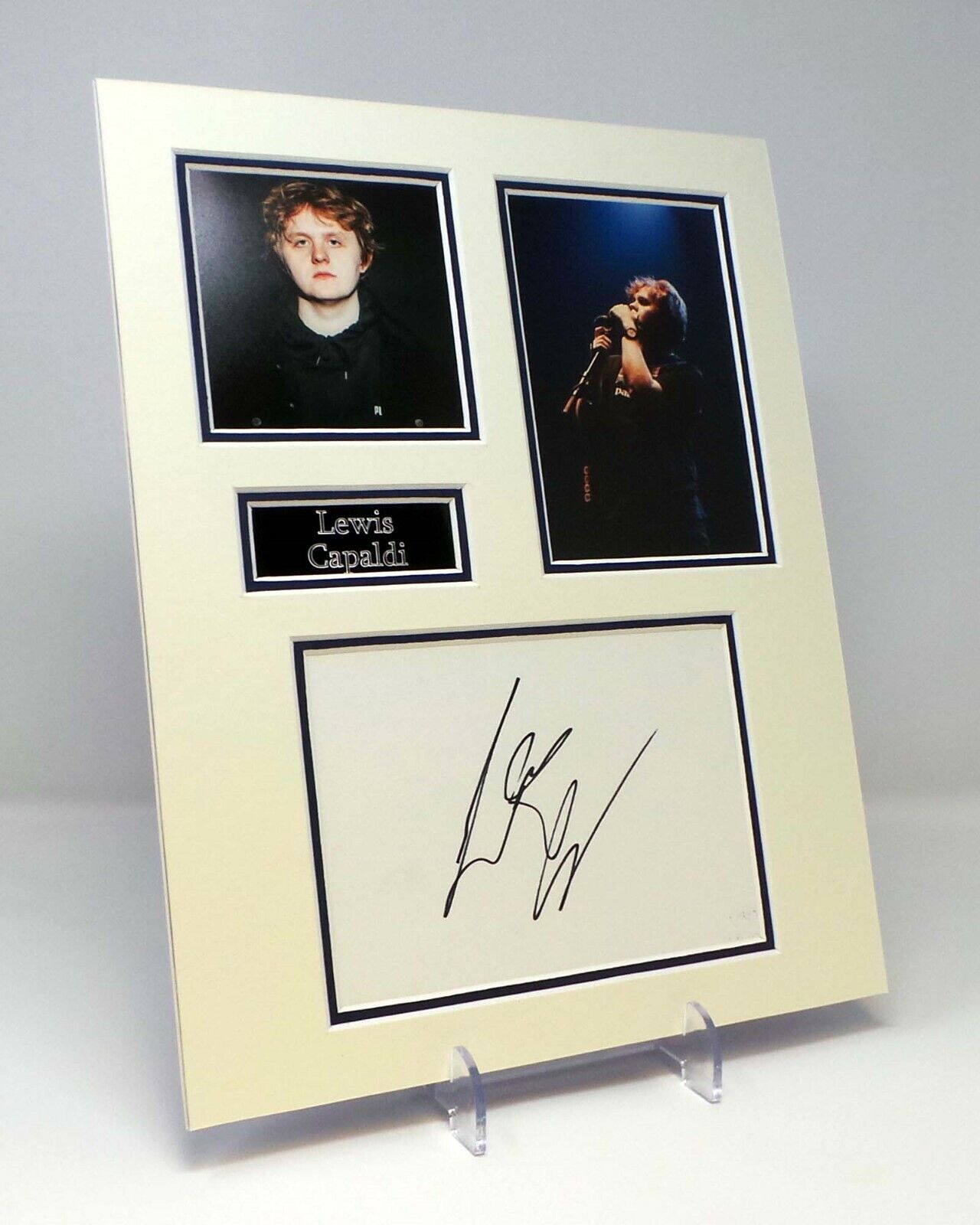 Lewis CAPALDI Signed Mounted Photo Poster painting Display AFTAL COA Someone You Loved Singer