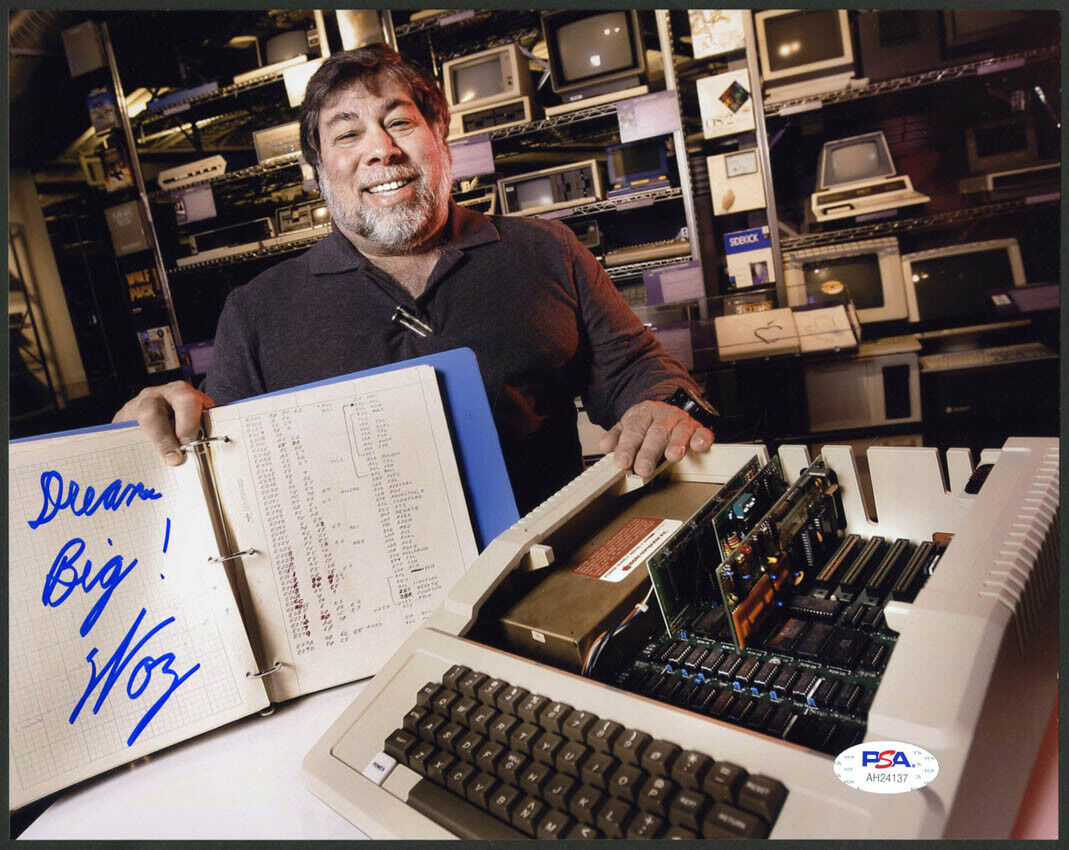 Steve Woz Wozniak SIGNED 8x10 Photo Poster painting Apple II Computer Jobs PSA/DNA AUTOGRAPHED