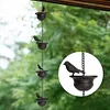 8 Feet Birds On Cups Rain Chain 8 Birds Cups Decoration Hangings for Gutter Roof