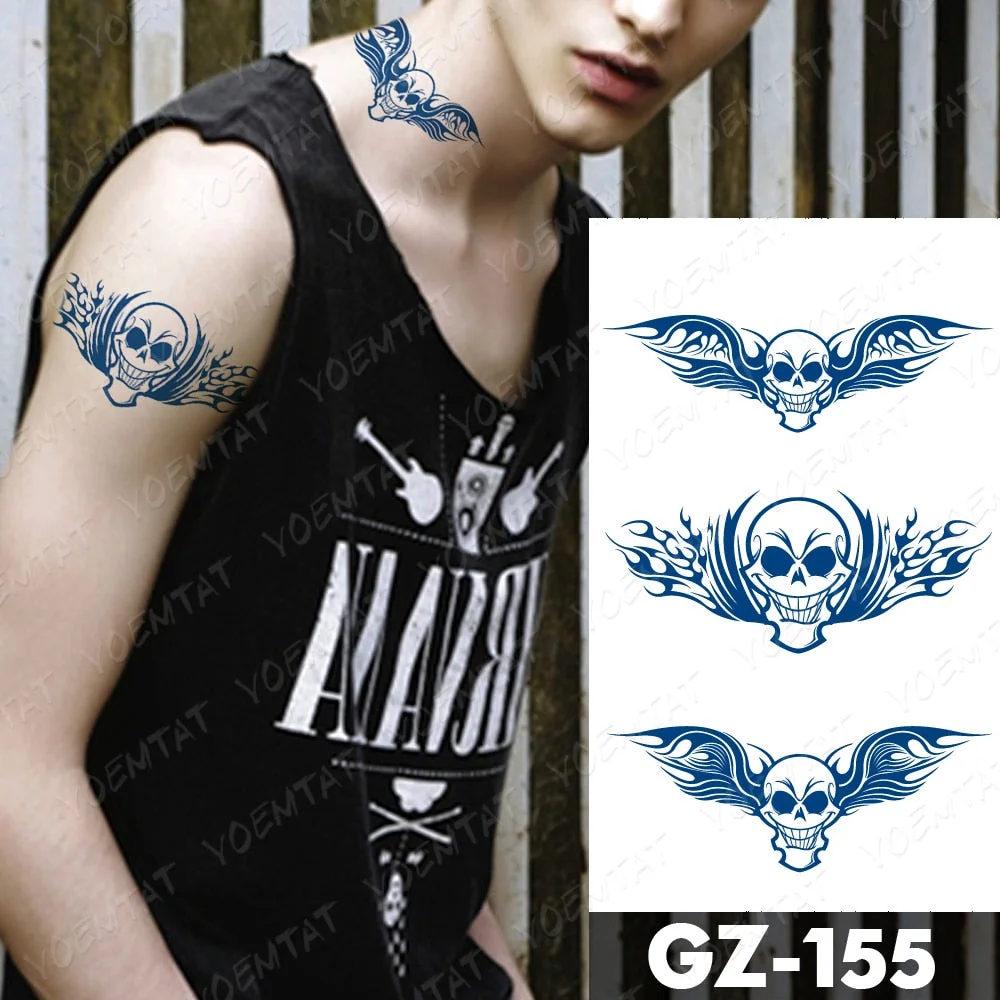 Juice Lasting Waterproof Temporary Tattoo Stickers Starry Sky Moon Flower Rose Flash Tattoos Woman Arm Ink Body Art Fake Tatto