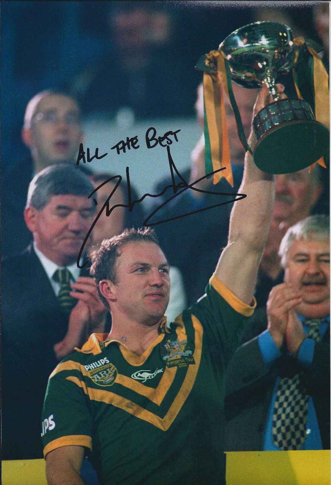 Darren LOCKYER Signed Autograph 12x8 Rugby Photo Poster painting AFTAL COA WALLABIES Captain