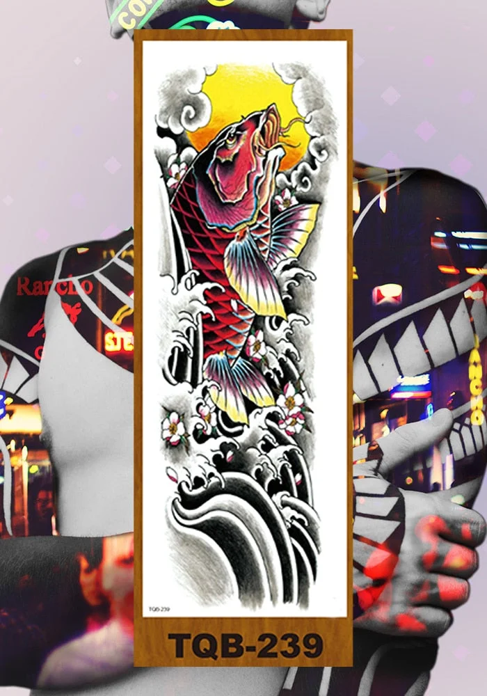 Full Flower Arm Temporary Tattoo Sticker Men Women Adult Girl Body Leg Sexy Fake Tatoo Butterfly Fairy Hummingbird Colorful Tree