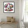 Kaninchen und G&auml;nsebl&uuml;mchen - Rundbohrer Diamantmalerei - 40*40cm
