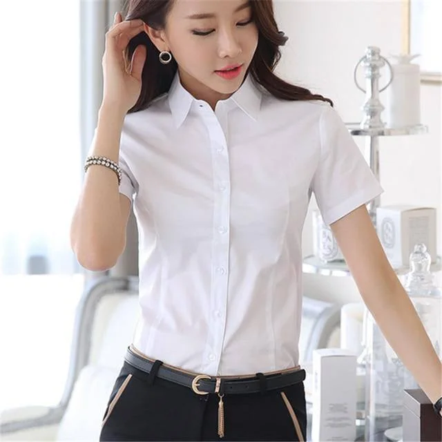 Women Shirts Elegant Women Cotton Blouses Shirt Plus Size Korean Fashion Woman White Shirts Blusas Mujer De Moda Women Tops