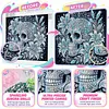 Partial Drill 5D Diamond Painting Kit Skull Abstract 30x30cm(Lily Skull)