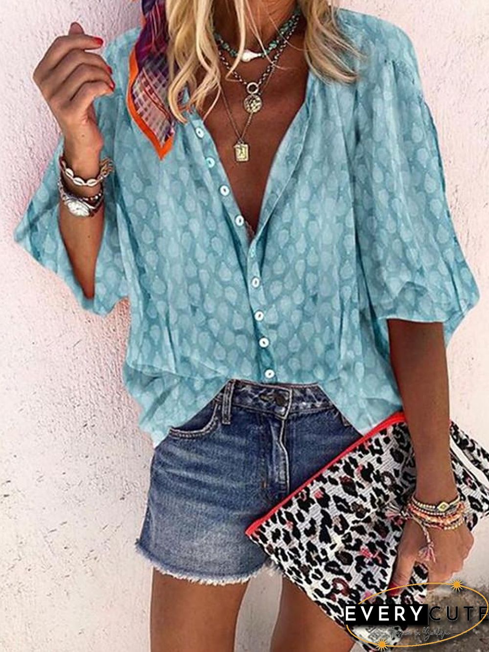 Women's Blouse Shirt Solid Colored Long Sleeve Shirt Collar Tops Basic Basic Top Blue Red Yellow-819