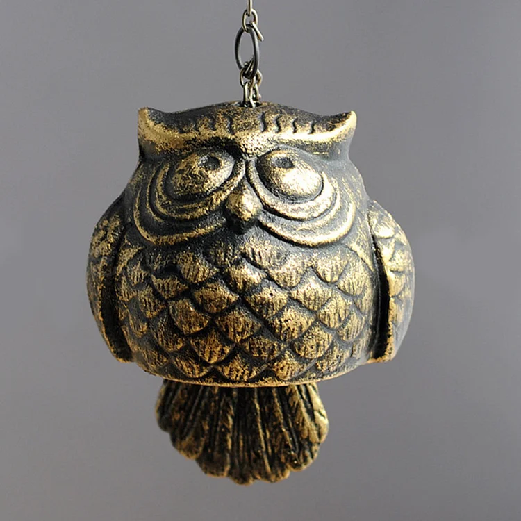 Beautiful Rustic Animal Owl Wind Chimes | AvasHome