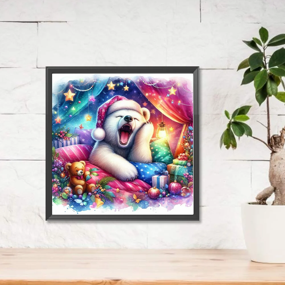 Diamond Painting - Full Round Drill - Sleeping Bear(Canvas|40*40cm)