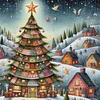 Christmas Tree - 11CT Stamped Cross Stitch - 50*50cm - Xmas