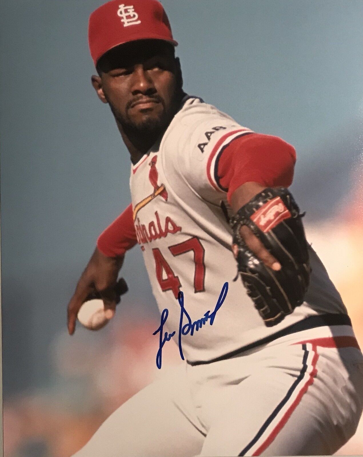 Lee Smith St. Louis Cardinals Pose #3 Autographed 8x10 JSA