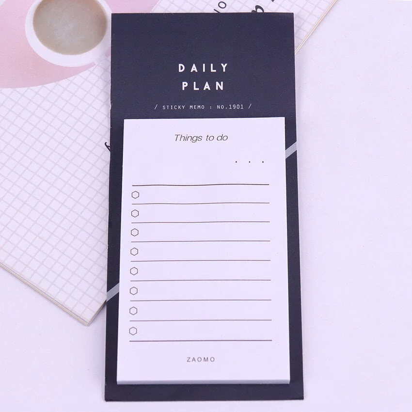 1PC 50 Sheets to Do List Check List Sticky Notes Memo Pad Notepad School Office Supplies Stationery