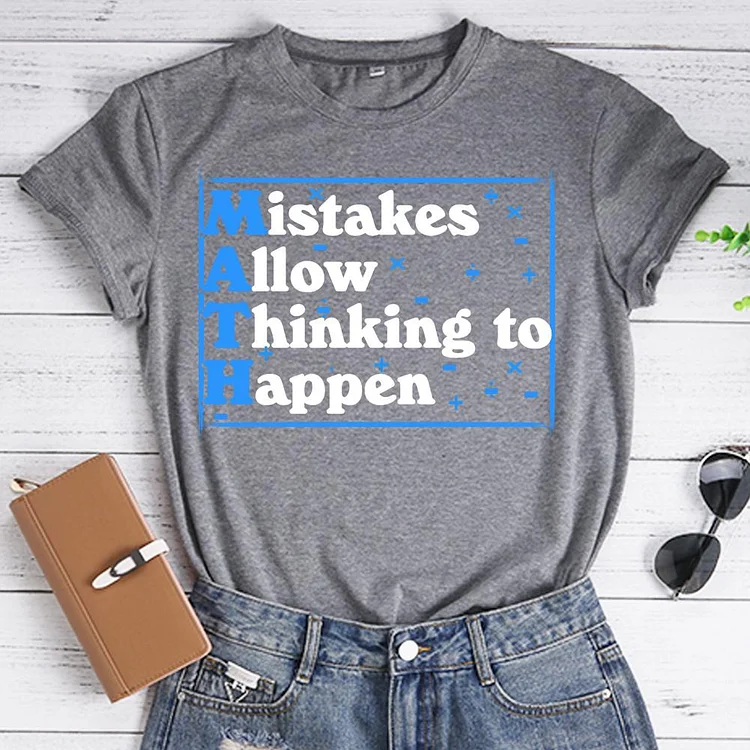 ANB - Mistakes allow thinking to happen Book Lovers Tee Tee -08608