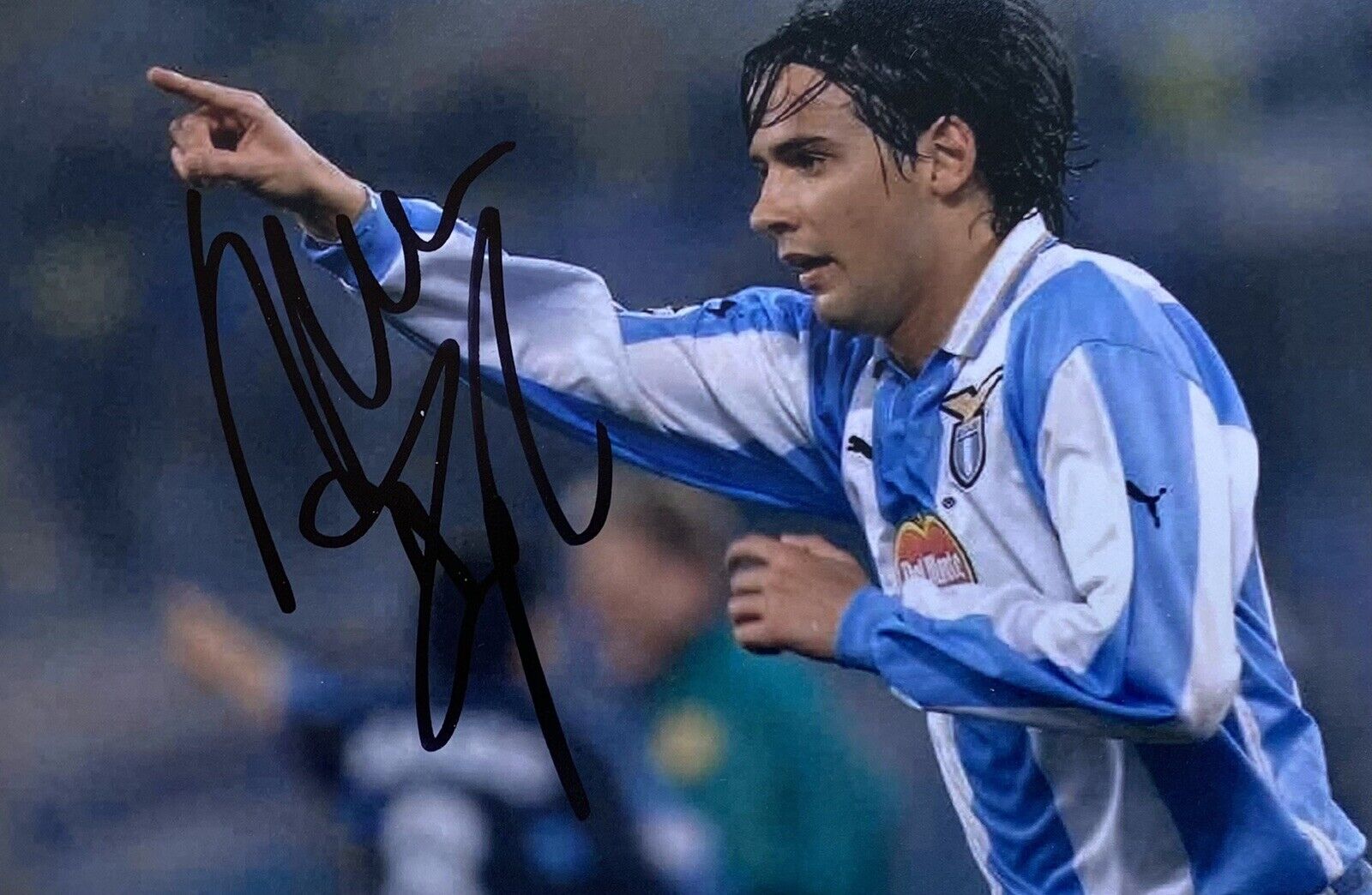 Simone Inzaghi Genuine Hand Signed Lazio 6X4 Photo Poster painting