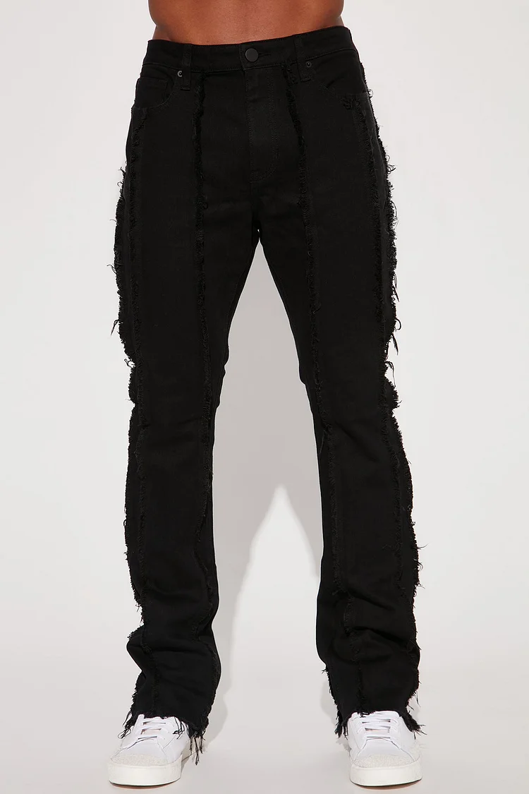 Plus Dark Mid Rise Fray Jeans main image 1