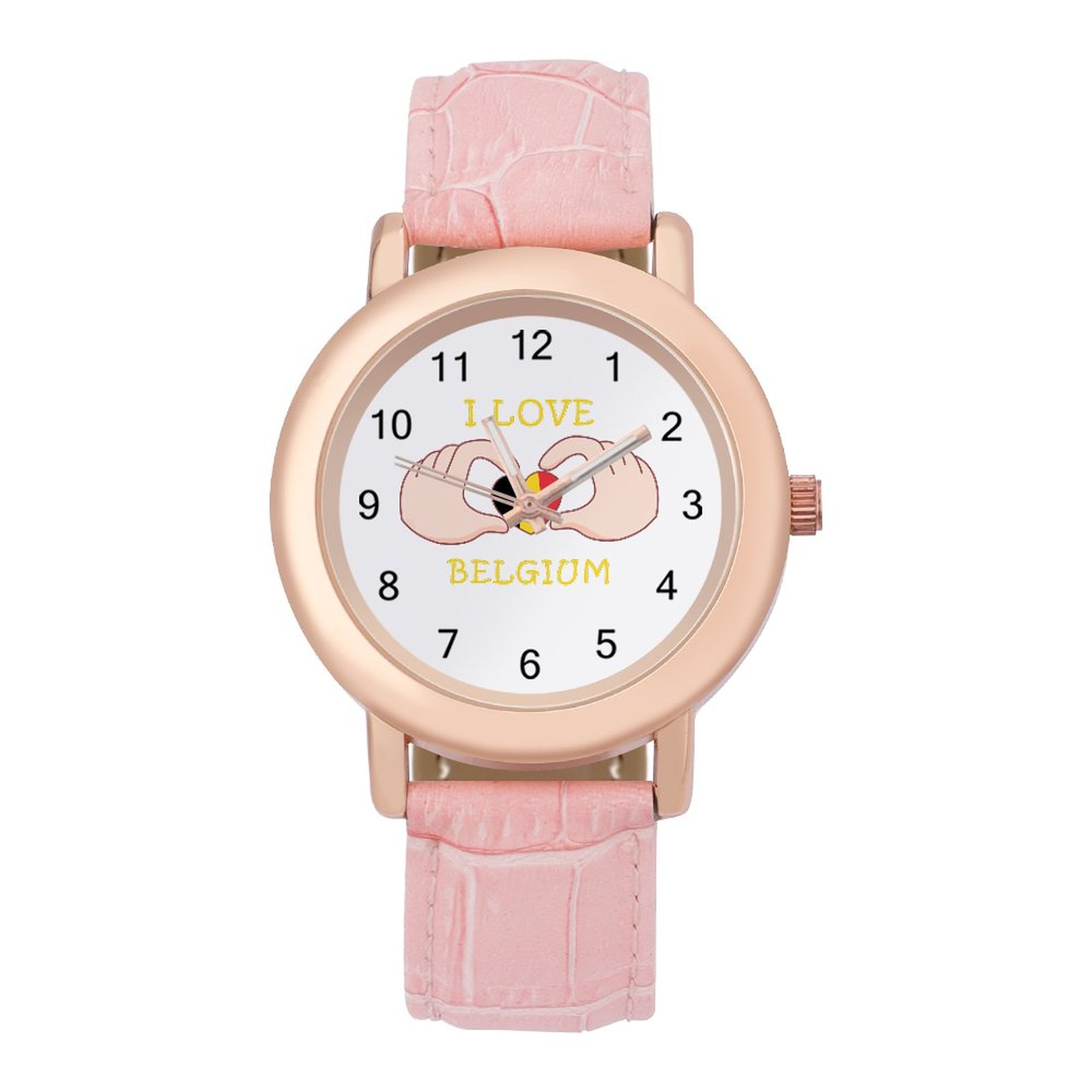 I Love Belgium Women's Leather Strap Watch