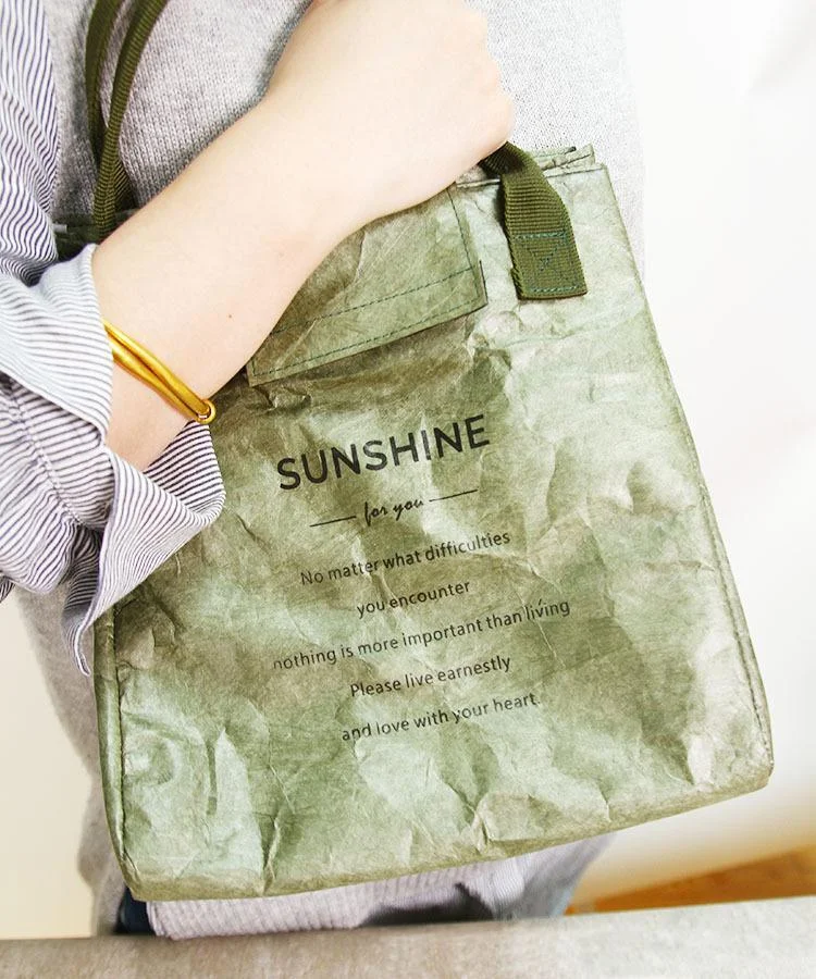 Retro Washed Kraft Paper DuPont Paper Waterproof Small Bag Shopping Bag