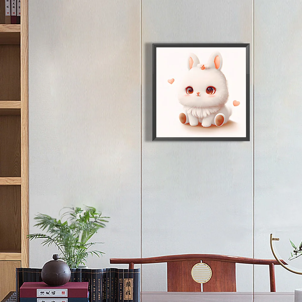 Full Round Diamond Painting 30*30cm - Big Head Animal Rabbit