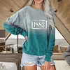 European And American Long-sleeved Round Neck 3D Printed Casual Sweater Women