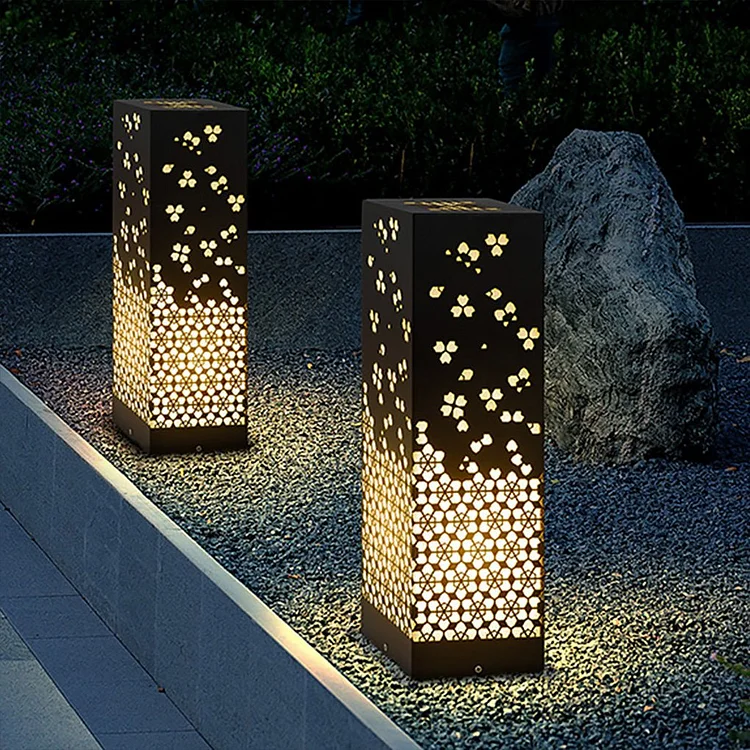 Classic Hollow Carved Asian Style Garden Landscape Lighting Decorative Lamp - Appledas