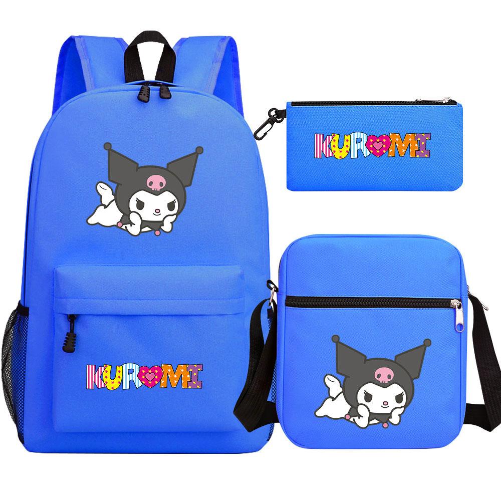 Mayoulove Kuromi Backpack Lightweight Design with Multiple Pockets for School Use-Mayoulove