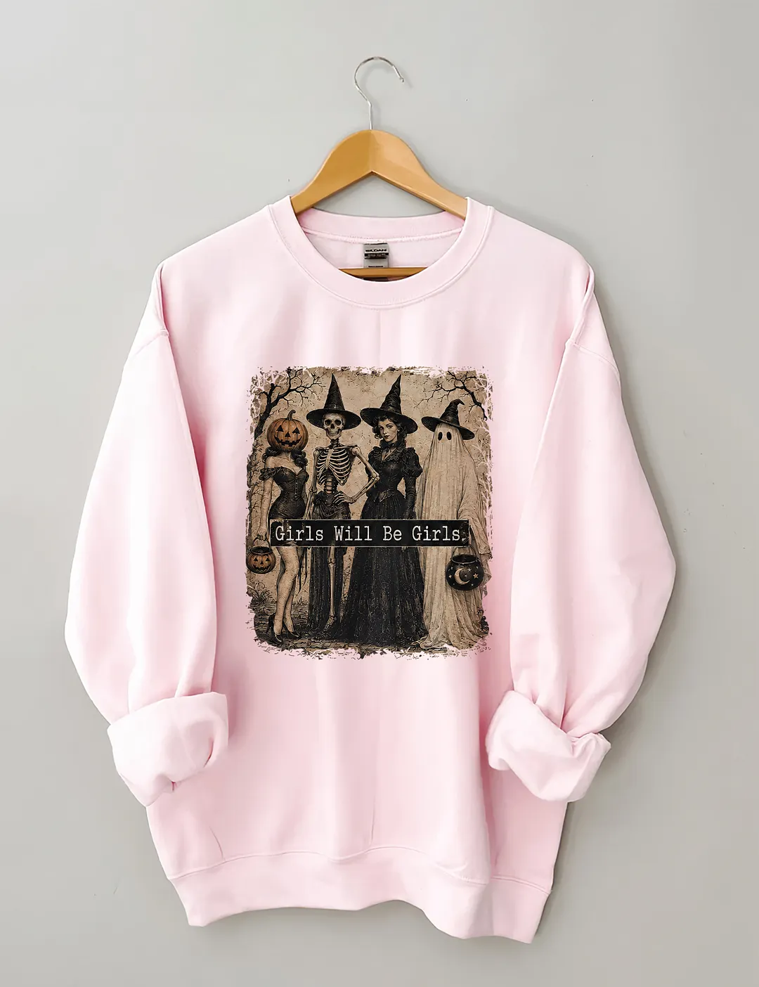 Spooky Halloween Girls Will Be Girls Sweatshirt