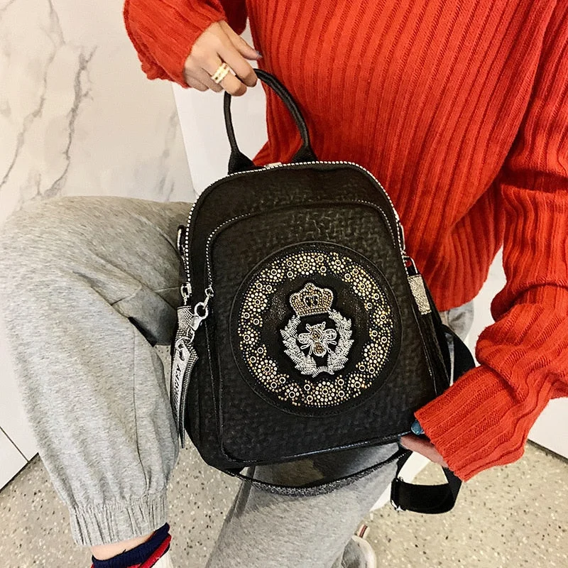 MOTAORA Women's Backpack High Quality Leather Backpacks Ladies 2022 New Casual Diamond Shoulder Bags For Women Travel Bag Female