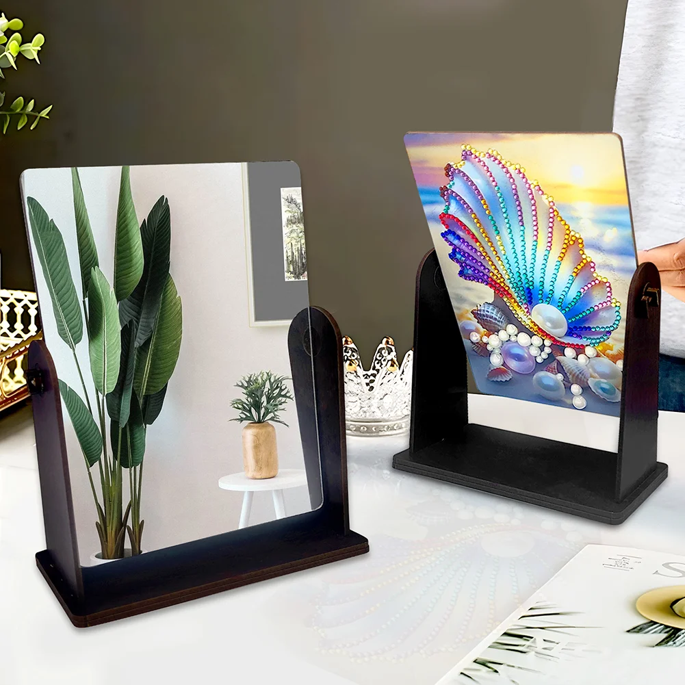 DIY Pearl Special Shape Diamond Painting Table Top Mirror Kit for Adults Beginners