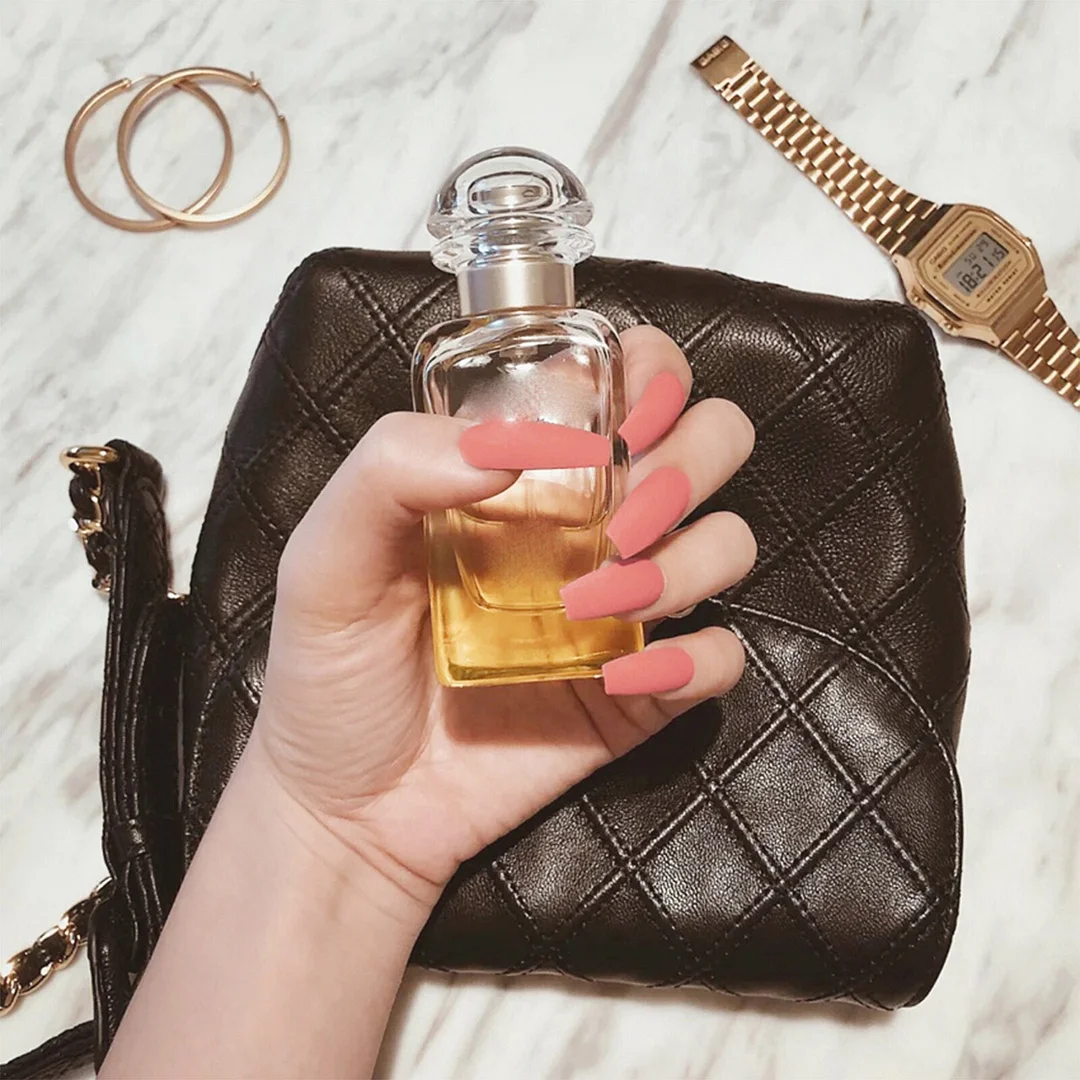 24Pcs ABS Matte Red Black White False nails with Nail extension Fingernails fake nail supplies for professionals nail salon-Nail Inspo