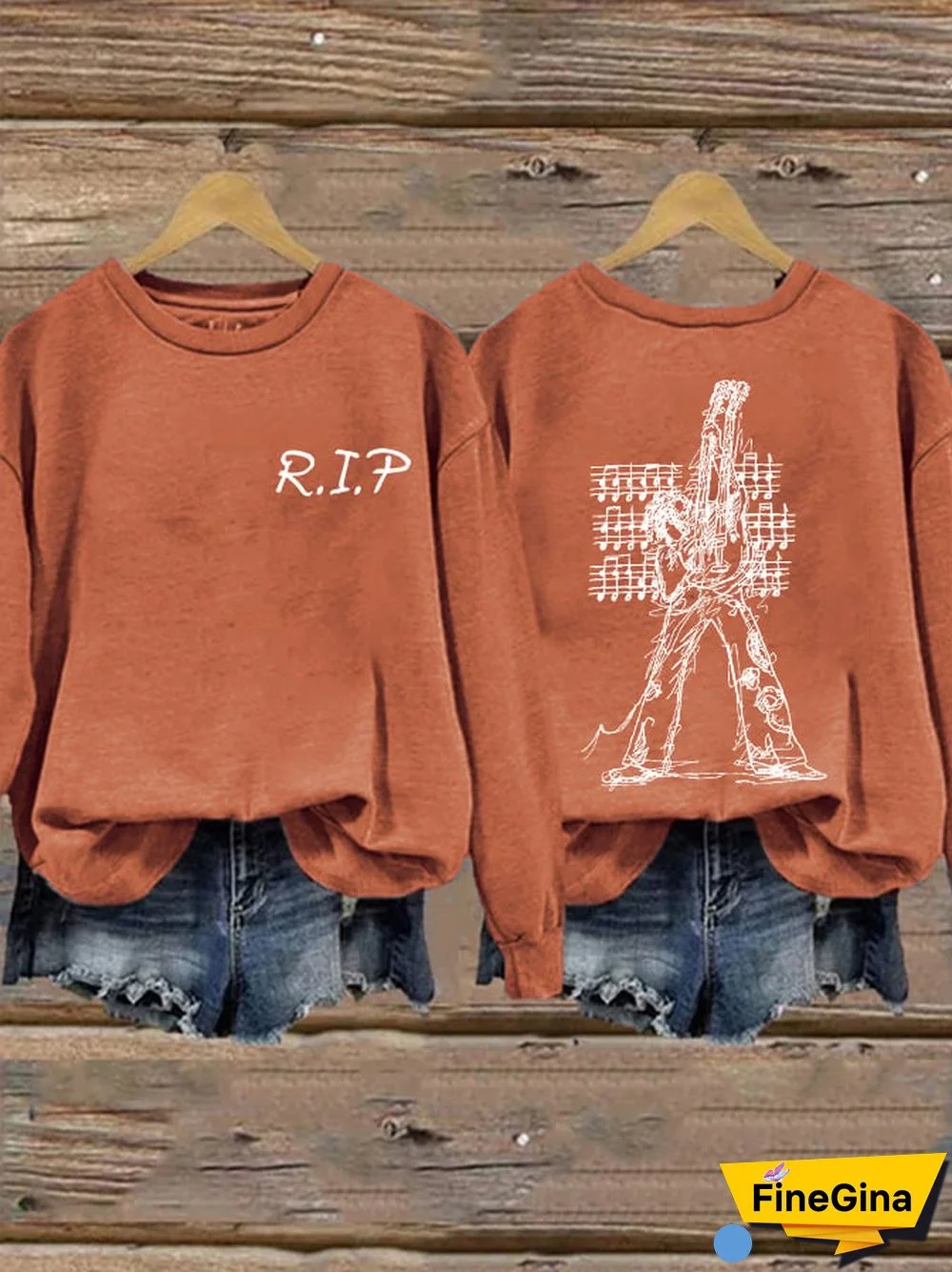 Women'S King Of Music RIP Print Sweatshirt