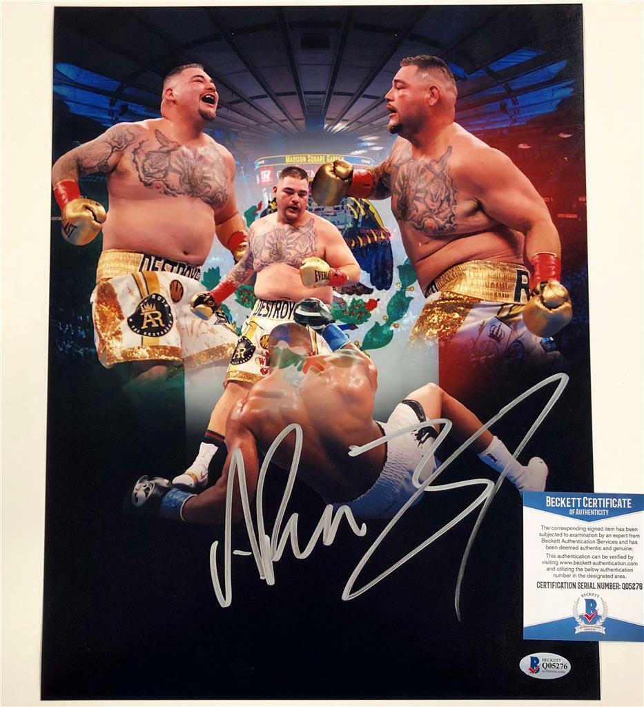 Mexican champ Andy Ruiz Jr autograph signed 11x14 Photo Poster painting Collage BAS COA Beckett