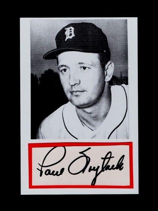 PAUL FOYTACK-DETROIT TIGERS AUTOGRAPHED 4x6 CUT W/Photo Poster painting-d.2021