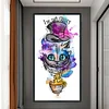(Big Size)Alice'S Cat - 11CT Stamped Cross Stitch - 35*65cm - Disney