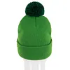 St Patricks Day Hat Sequins Lucky Pom Beanie Hats Green Knit Winter Hat for Irish-Themed Events