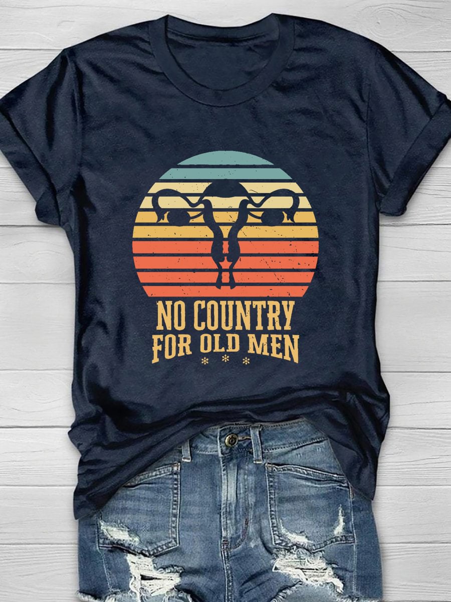 No Country For Old Men Print Short Sleeve T-Shirt