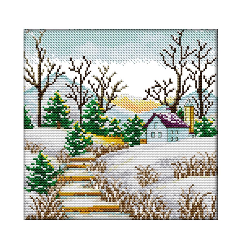 

Winter - 14CT Stamped Cross Stitch - 29*29cm, 501 Original