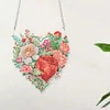 DIY Heart Flower Grass Diamond Painting Acrylic Single-Sided Hanging Pendant