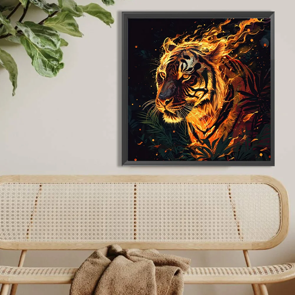 Diamond Painting - Full Round Drill - Tiger(Canvas|40*40cm)