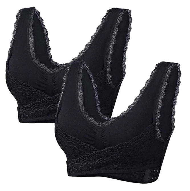 WFR Mia Bra Seamless Lift Bra with Front Cross Side Buckle, PlusSize