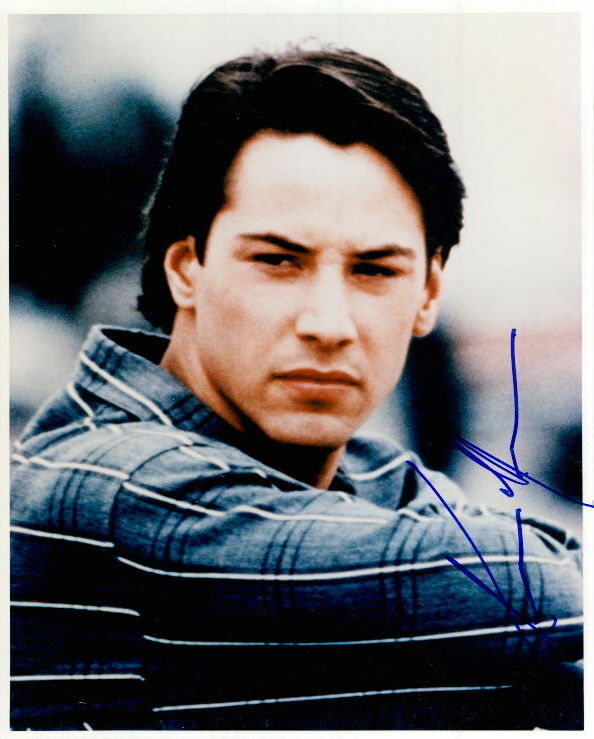 Keanu Reeves (Point Break) sexy signed 8x10 Photo Poster painting In-person