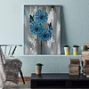 Blue Flowers - 11CT Stamped Cross Stitch - 40*50cm - Flower