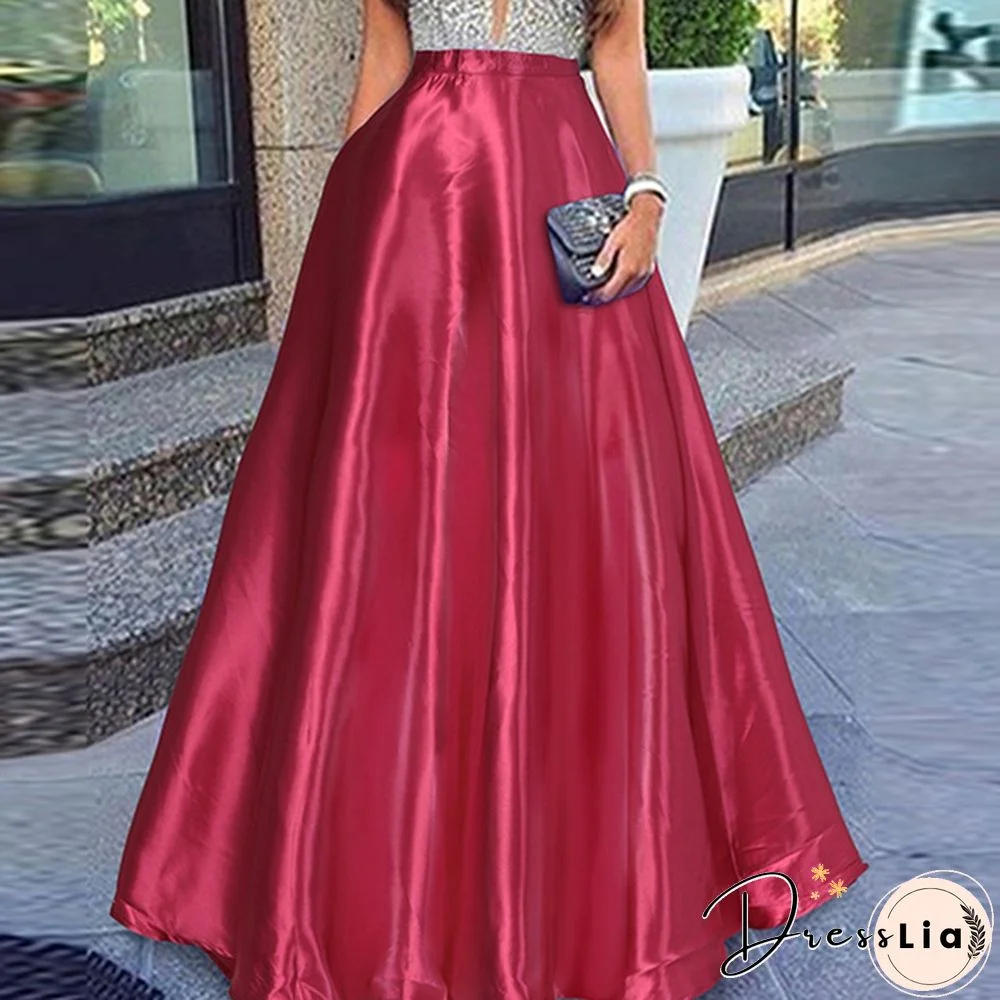 Women Summer Plus Size Party Clubbing Long Skirts Casual Long Dresses