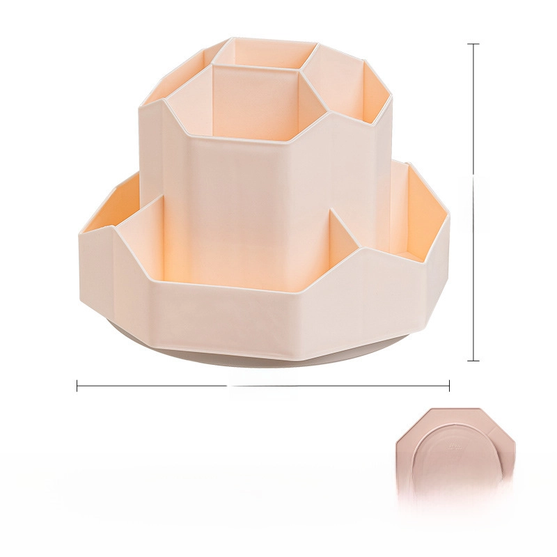 Original Large Capacity Plastic Rotating Pen Holder Storage Box Office Desktop Stationery Organizer Luxury