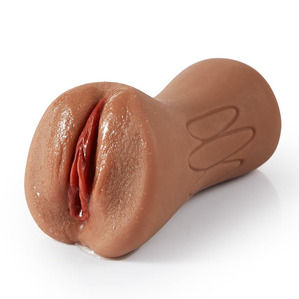 6.1  Bronzed Skin Realistic Clitoris Soft Pocket Pussy Stroker-FUNSEXDOLLS