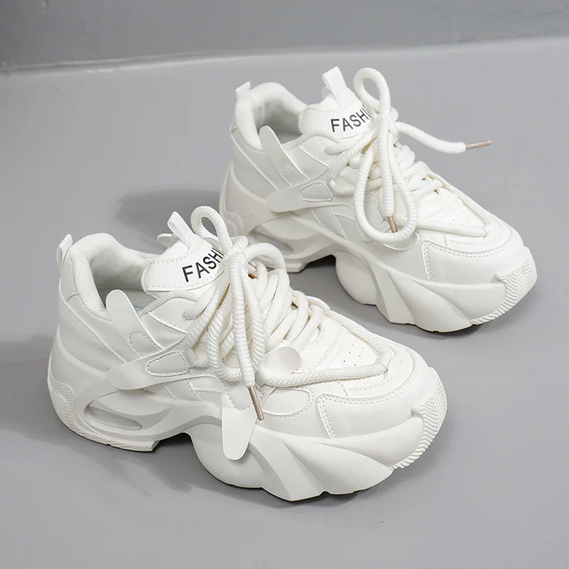 Tanguoant Tanguoant Korean Version Of The New Dad Shoes Female 2024 Spring Student Sports Running Shoes Casual Shoes Platform Shoes YB2802