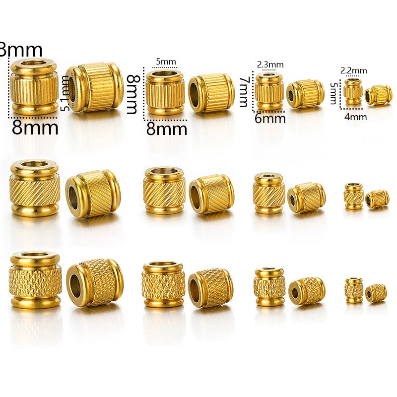 20 PCS/Package Diameter 4mm Diameter 6 Mm Diameter 8mm 304 Stainless Steel Geometric Beads