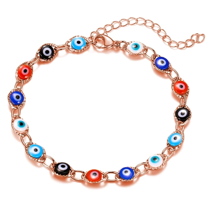 Retro Devil’s Eye Copper Plating Unisex Bracelets Anklet Necklace