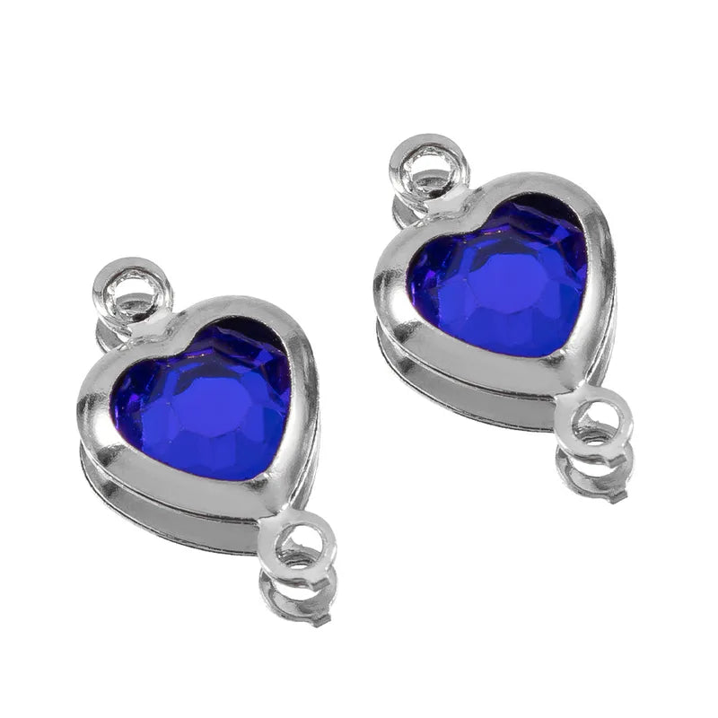 10 PCS/Package 6.5*11.5mm 304 Stainless Steel Zircon Square Pendant Jewelry Accessories