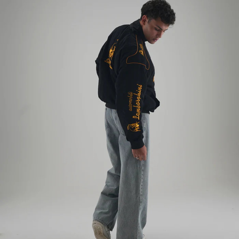 Unisex Racing Style Street Fashion Loose Racing Casual Print Jacket