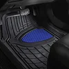 FH Group Automotive Floor Mats - Heavy-Duty Rubber Floor Mats for Cars, Universal Fit Full Set, Climaproof Floor Mats, Trimmable Floor Mats for Most Sedan, SUV, Truck Floor Mats Blue